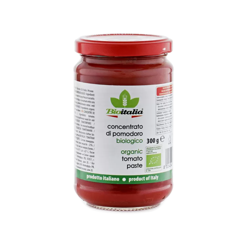 BioItalia Certified Organic Tomato Paste 300gm, featured in the Joy Wholefoods online store.