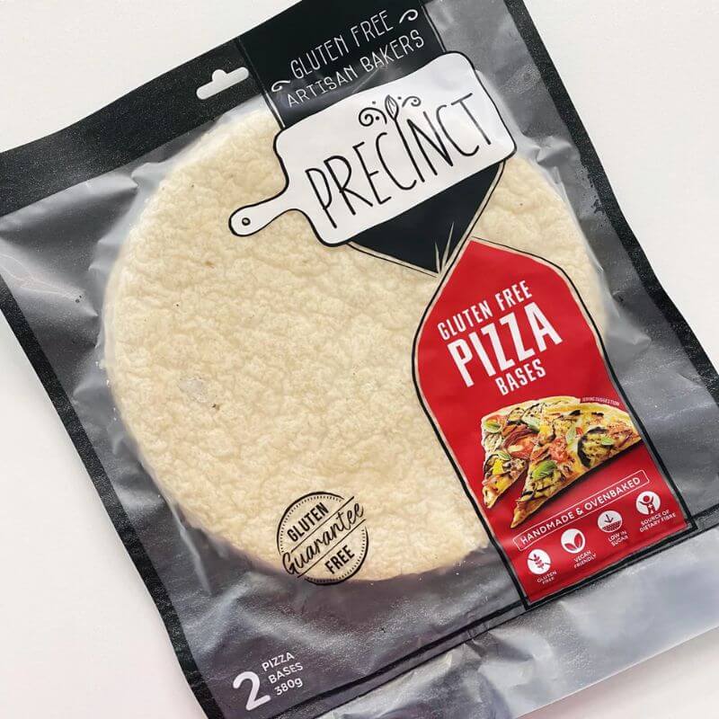 GF Precinct Pizza Bases 2 pack, featured in the Joy Wholefoods online store.