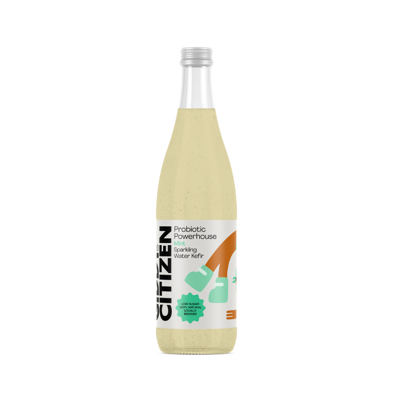 Giddy Citizen Sparkling Water Kefir Mint Mojito 750ml, featured in the Joy Wholefoods online store.