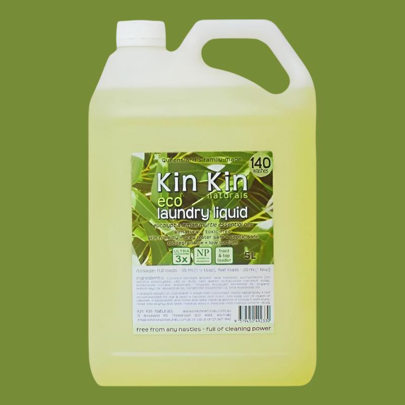 Kin Kin Laundry Liquid Eucalypt Lemon Echo Brisbane, featured in the Joy Wholefoods online store.