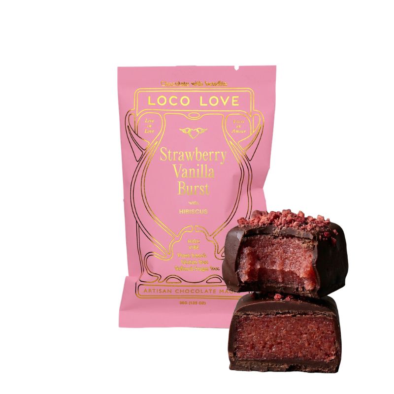 Loco Love strawberry vanilla burst single, featured in the Joy Wholefoods online store.