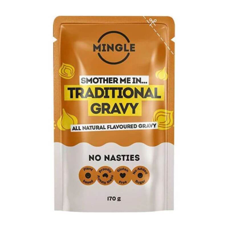 Mingle Gravy Traditional Beef 170gm, featured in the Joy Wholefoods online store.