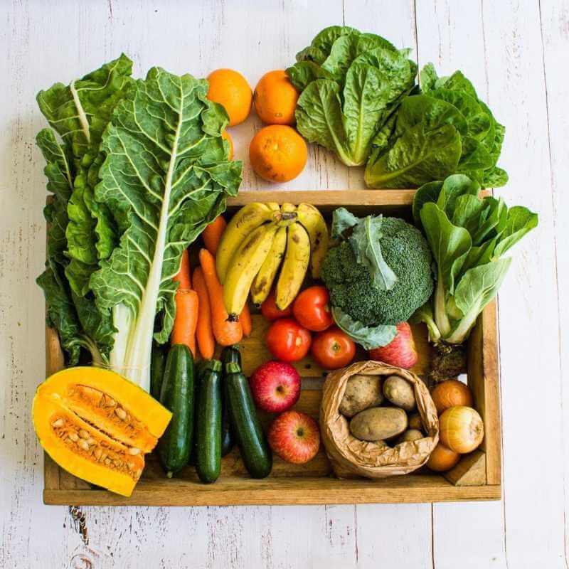 Organic Medium Fruit Veg Box Home Delivery Brisbane Gold Coast, featured in the Joy Wholefoods online store.