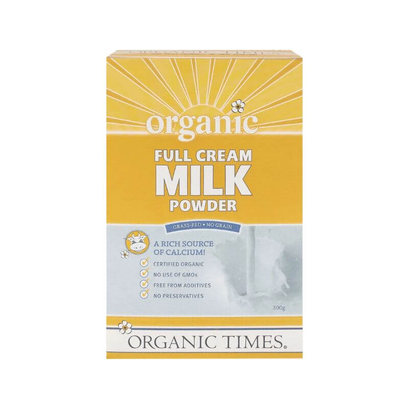 Organic Times Fullcream milk powder 300gm, featured in the Joy Wholefoods online store.