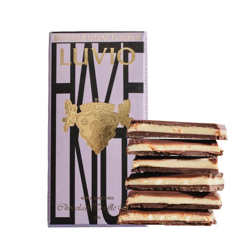 Luvio by loco love block roasted hazelnut, featured in the Joy Wholefoods online store.