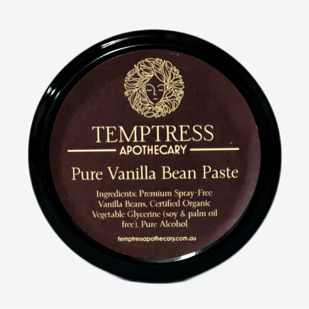 Temptress apothacary organic pure vanilla bean paste Brisbane, from the Joy Wholefoods range.
