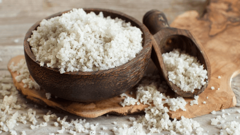 Celtic Sea Salt harvested naturally on coastal sea flats - no additives, no bleaching and no anti-caking agent.