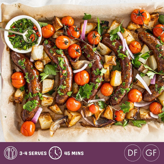 Speedy Sausage Tray Bake