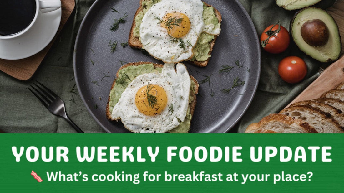 Avocado toast topped with fried eggs and herbs on rustic bread, made with organic food and organic fruit and veg delivery in Brisbane