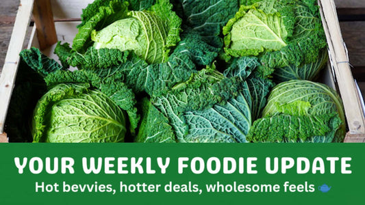 Fresh organic savoy cabbages packed in a crate, representing organic vegetable delivery in Brisbane.