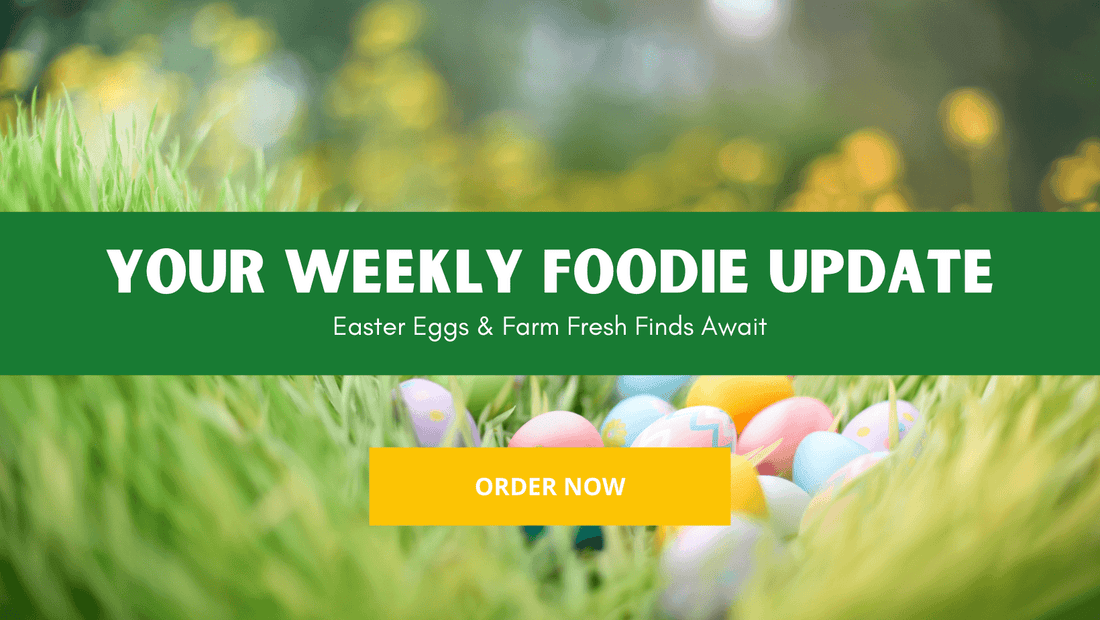 Easter eggs in a field of grass