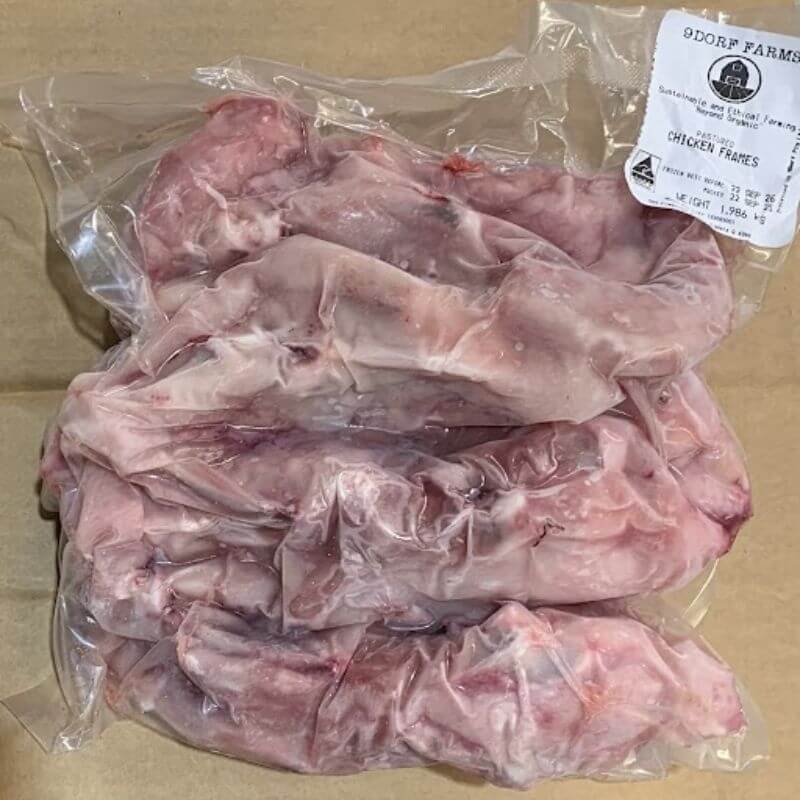 9Dorf Chicken Frames Pastured Organic, featured in the Joy Wholefoods online store.