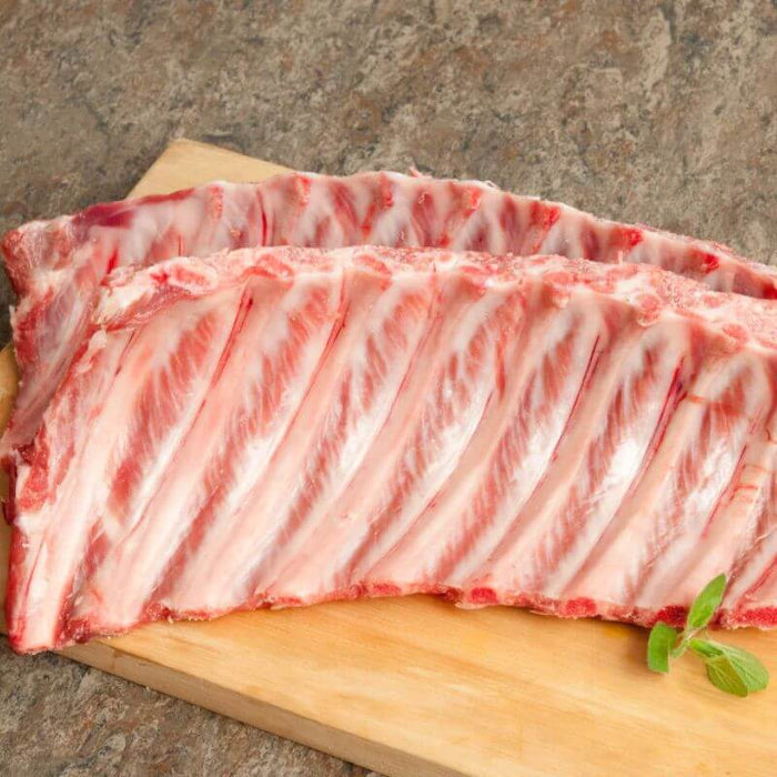 Belvedere Farm Pork Ribs Regen Farming Organic Butcher, featured in the Joy Wholefoods online store.