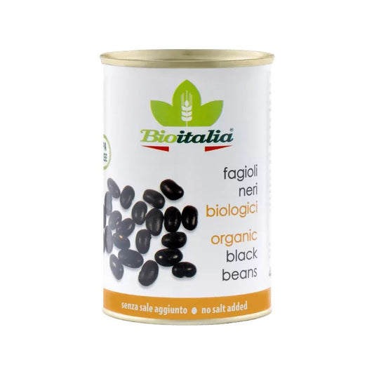 BioItalia Black Beans 400gm, featured in the Joy Wholefoods online store.