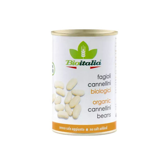 BioItalia Cannellini Beans 400gm, featured in the Joy Wholefoods online store.
