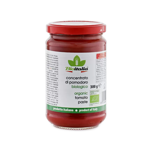 BioItalia Certified Organic Tomato Paste 300gm, featured in the Joy Wholefoods online store.