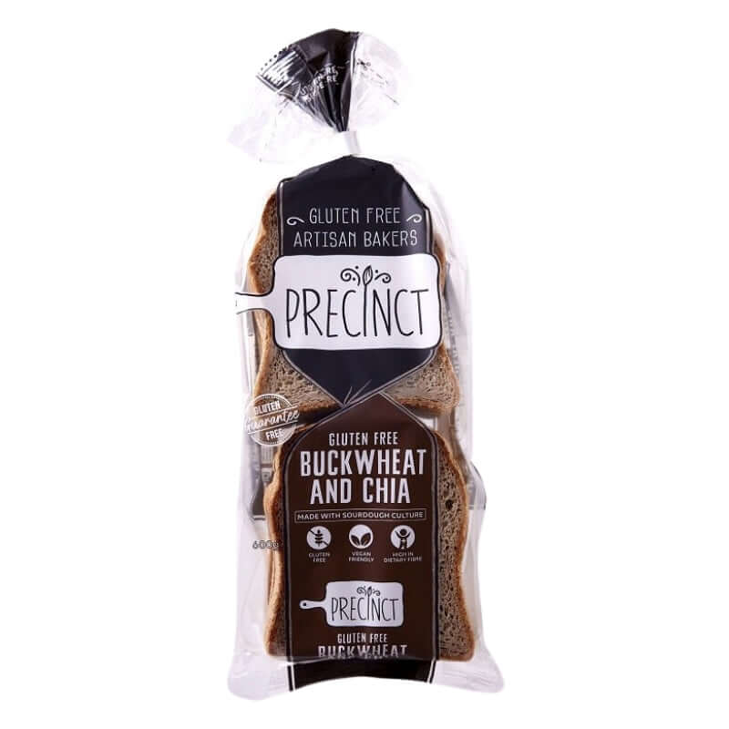 Bread Gluten free Buckwheat Chia Sliced GF Precinct, featured in the Joy Wholefoods online store.