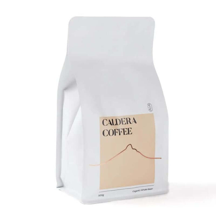 Caldera Coffee Whole Bean 500gm, featured in the Joy Wholefoods online store.