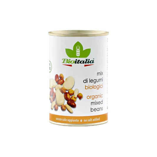 Certified Organic Bio Italia Mixed Beans 400gm, featured in the Joy Wholefoods online store.