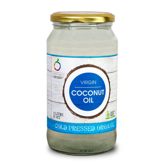 Certified Organic Cold Pressed Virgin Coconut Oil 1L, featured in the Joy Wholefoods online store.