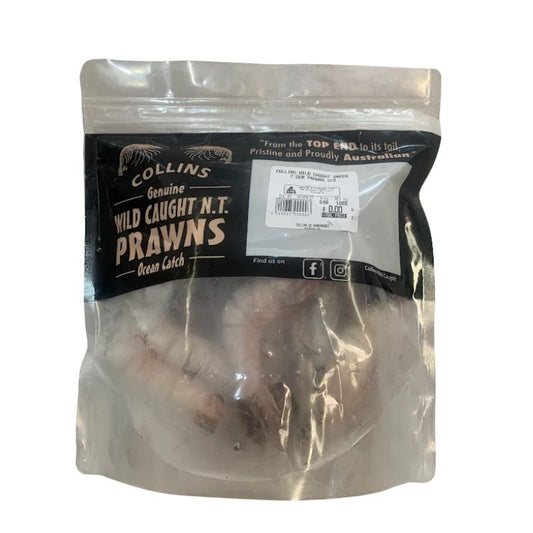 Collins Wild Caught Seafood NT Tiger Prawns, featured in the Joy Wholefoods online store.