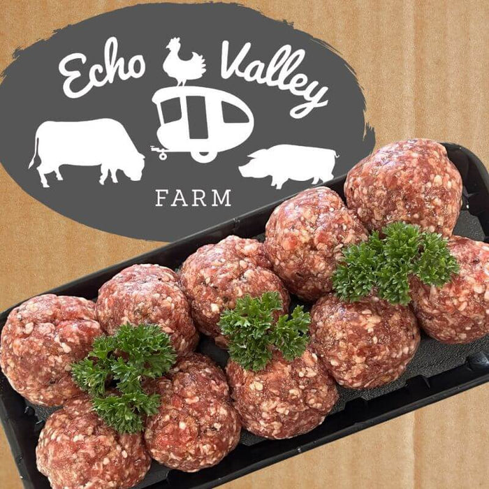 Echo Valley Farm Meat Balls 10pack, featured in the Joy Wholefoods online store.