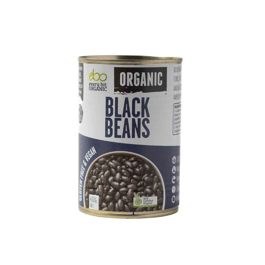 Every Bit Organic Black Beans 400gm, featured in the Joy Wholefoods online store.