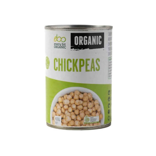 Every Bit Organic Chickpeas 400gm, featured in the Joy Wholefoods online store.