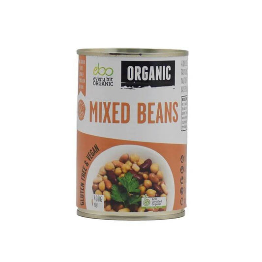 Every Bit Organic Mixed Beans 400gm, featured in the Joy Wholefoods online store.