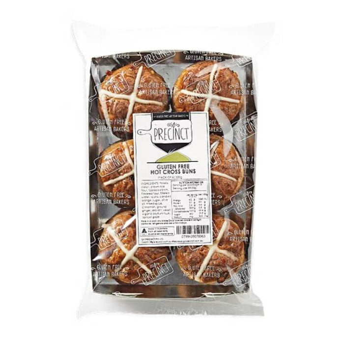 GF Precinct Hot Cross Buns Traditional 6pack, featured in the Joy Wholefoods online store.
