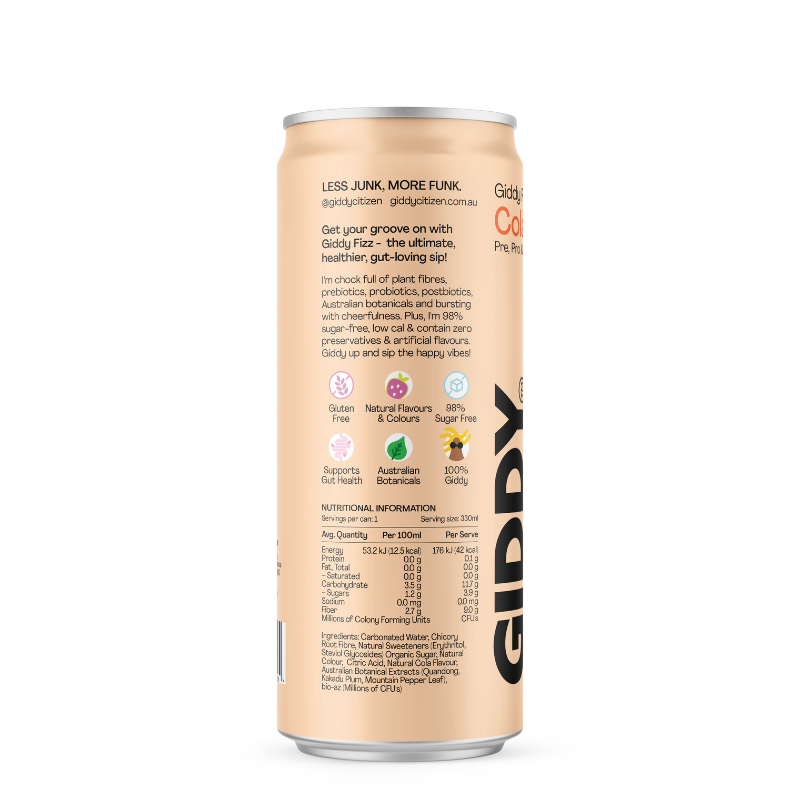 Giddy Citizen Fizz Soda Cola, featured in the Joy Wholefoods online store.