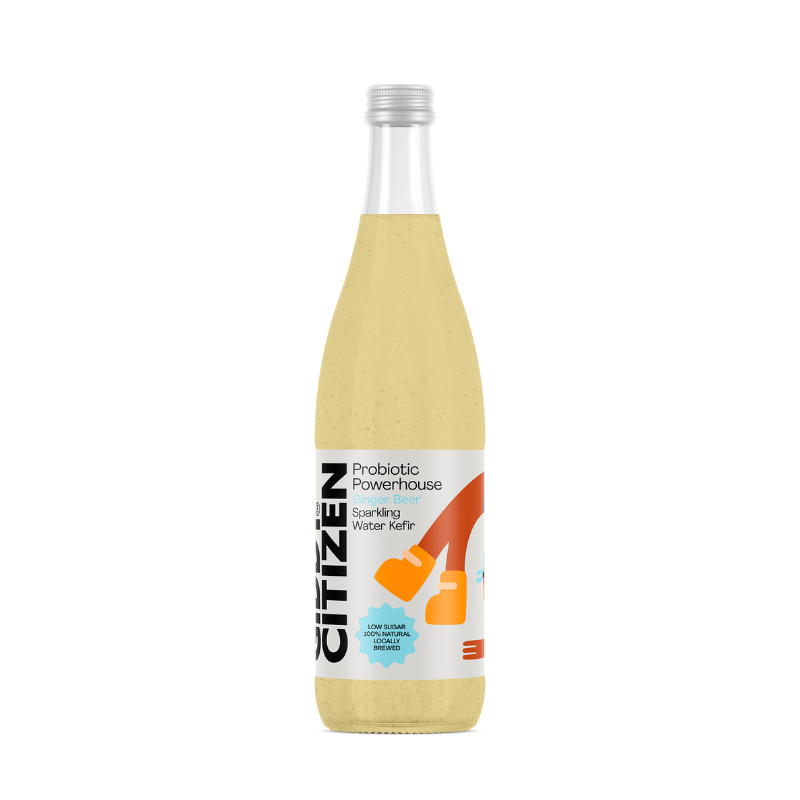 Giddy Citizen Sparkling Water Kefir Ginger Beer 750ml, featured in the Joy Wholefoods online store.
