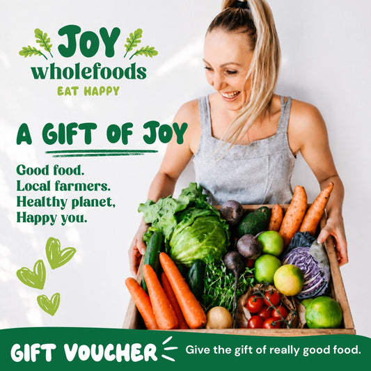 Gift Voucher, featured in the Joy Wholefoods online store.