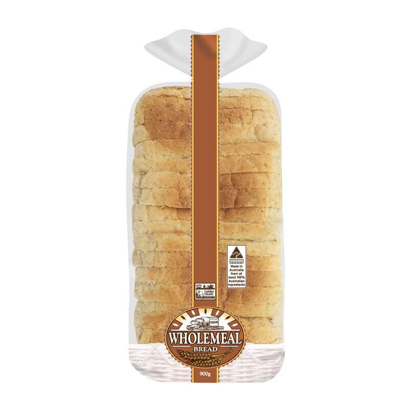 Gold Coast Bakeries Golden Hearth Wholemeal Sliced Bread, featured in the Joy Wholefoods online store.