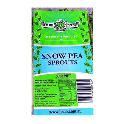 Healthy Sprout Co Snow Pea Sprouts 125gm, featured in the Joy Wholefoods online store.