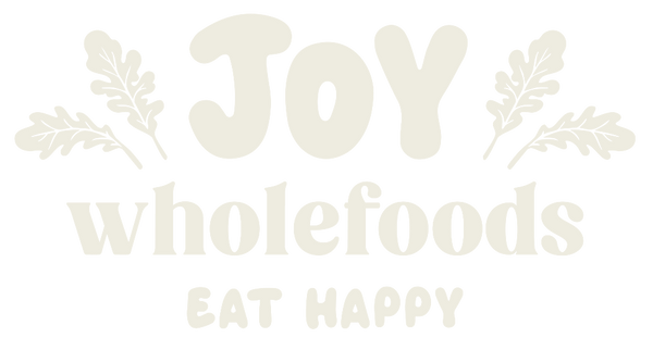 joy wholefoods (previously spray free farmacy) logo - eat happy healthy food