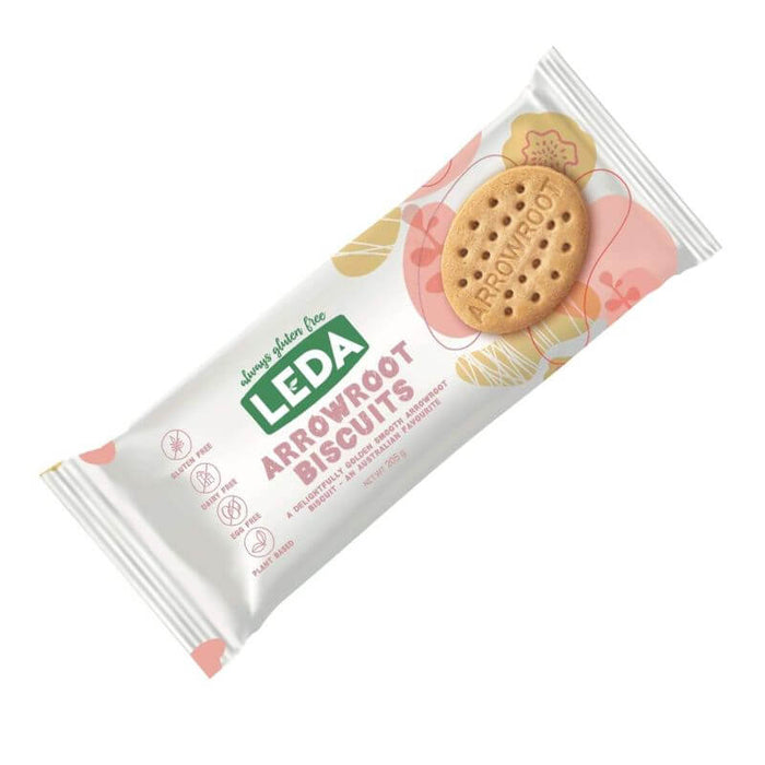 Leda Arrowroot Biscuits GF, featured in the Joy Wholefoods online store.