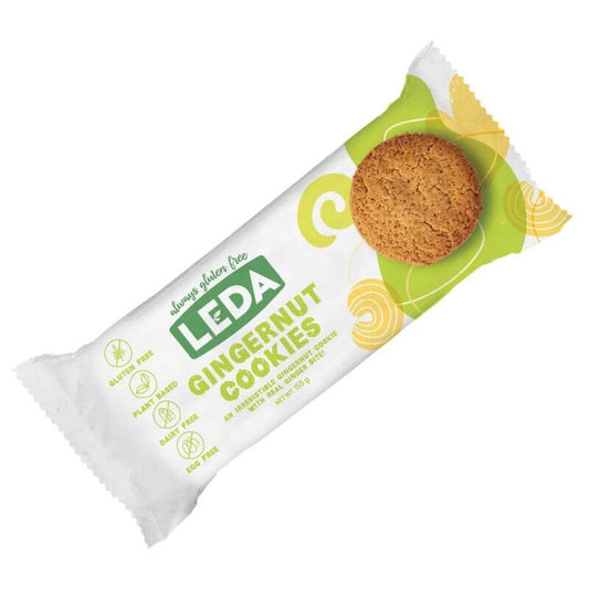 Leda Gingernut Cookies GF 155gm, featured in the Joy Wholefoods online store.