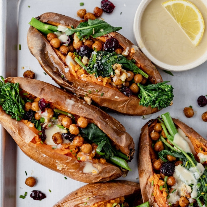 Loaded Sweet Potatoes, featured in the Joy Wholefoods online store.