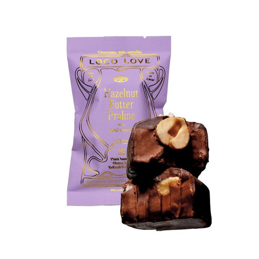 Loco Love hazelnut butter praline single, featured in the Joy Wholefoods online store.