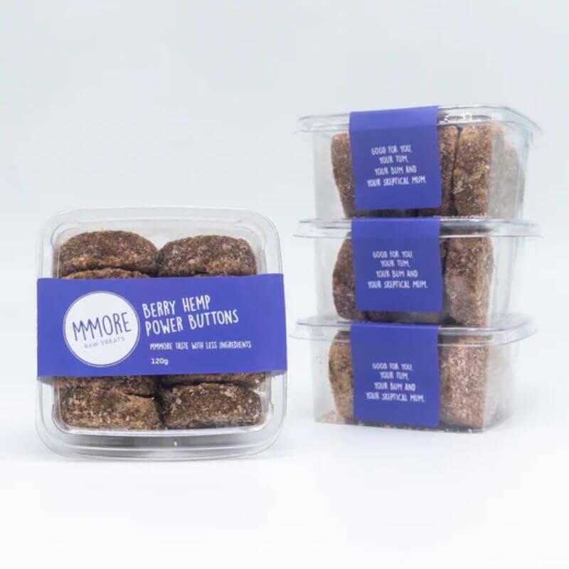 MMMore Raw Treats Berry Hemp 6pack, featured in the Joy Wholefoods online store.