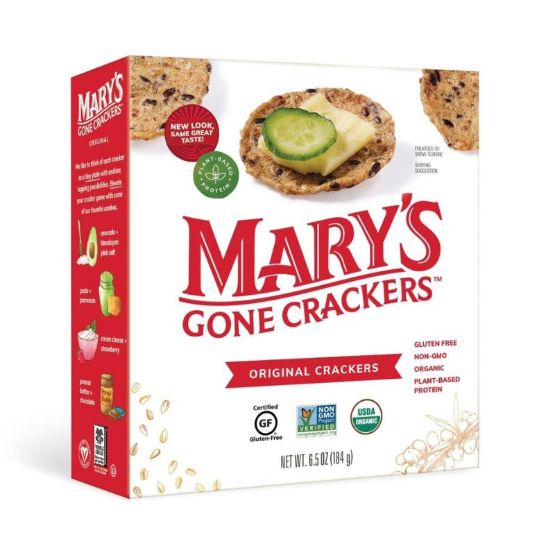 Marys Gone Crackers Original 184gm, featured in the Joy Wholefoods online store.