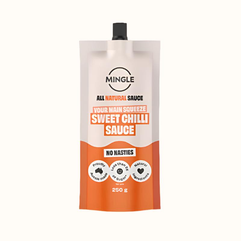 Mingle Sauce Sweet Chilli 250gm, featured in the Joy Wholefoods online store.