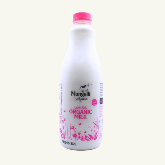 Mungalli Creek Dairy Biodynamic Organic Milk Low Fat 1.5L, featured in the Joy Wholefoods online store.
