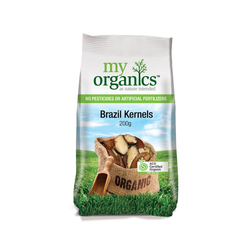 MyOrganicsBrazilKernelsRaw200gm, featured in the Joy Wholefoods online store.