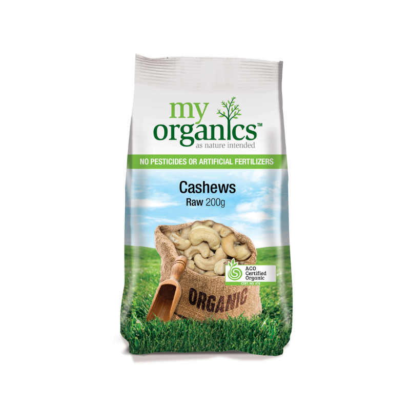 MyOrganicscashewsRaw150gm, featured in the Joy Wholefoods online store.