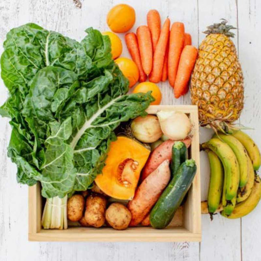Organic Budget Fruit Veg Box Home Delivery Brisbane Gold Coast, featured in the Joy Wholefoods online store.