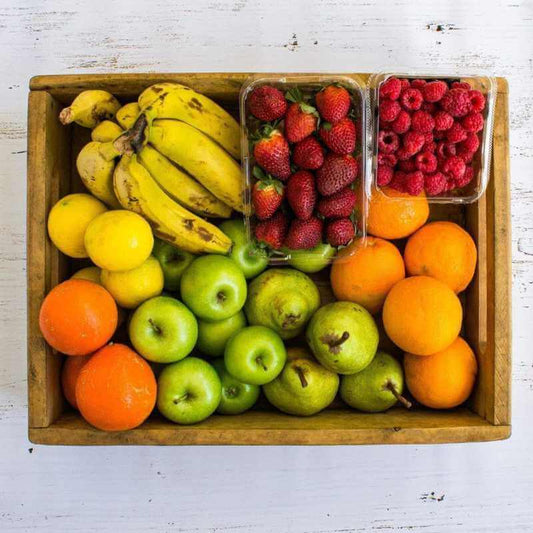 Organic Fruit Box Home Delivery Brisbane Gold Coast, featured in the Joy Wholefoods online store.