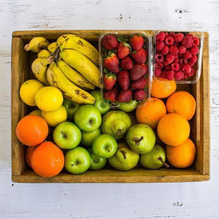Organic Fruit Box Home Delivery Brisbane Gold Coast, featured in the Joy Wholefoods online store.