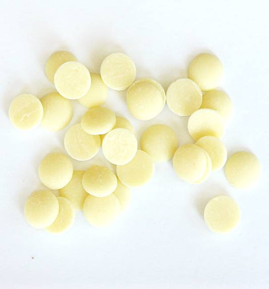 OrganicWhiteChocolateButtons, featured in the Joy Wholefoods online store.
